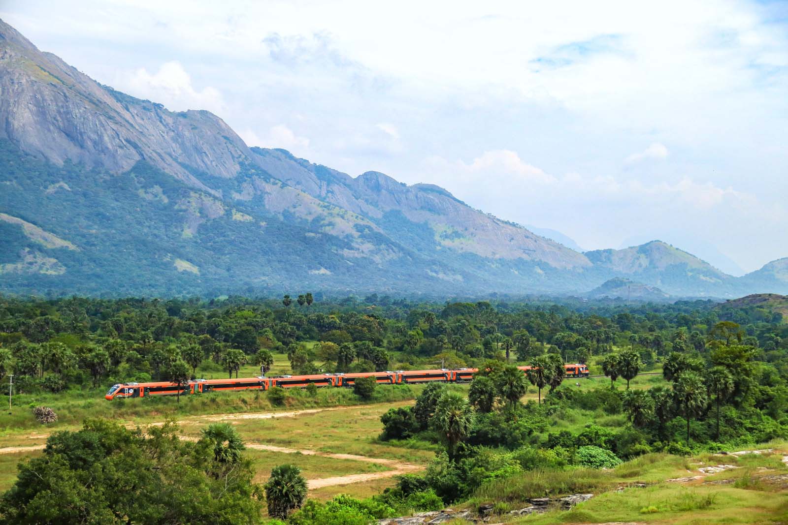 Vande Bharat trial run with the Western Ghats